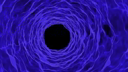 Sci-Fi Futuristic Purple Hole Tunnel