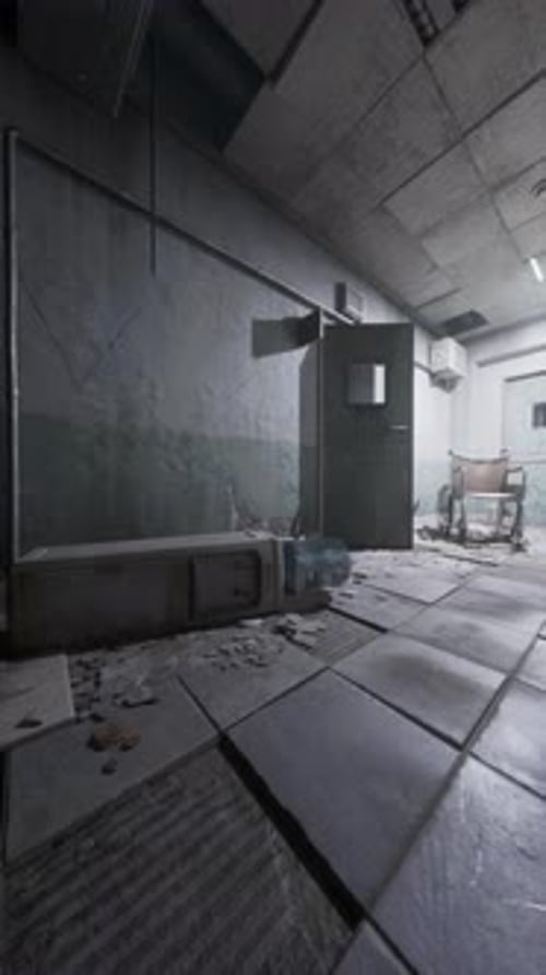 Numerous Chairs in Abandoned Hospital Room