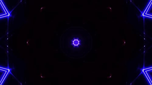 Abstract Neon Geometric Tunnel Seamless Loop