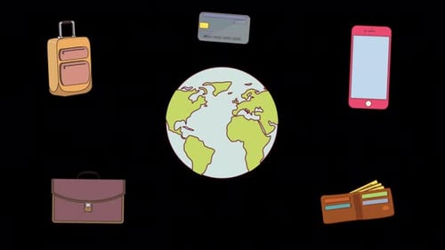 Business Vacation Elements On Alpha Channel 4K