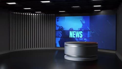 3D-Hintergrundschleife für virtuelle Nachrichtenstudios
