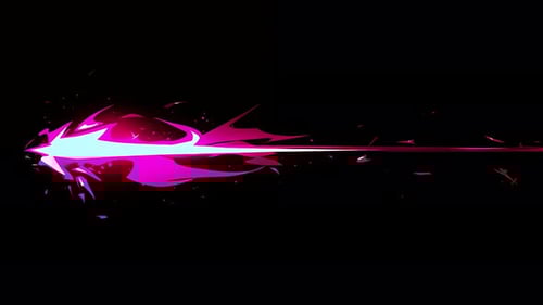 Pink anime-style energy beam and meteor effect with glowing particle trail and dynamic motion