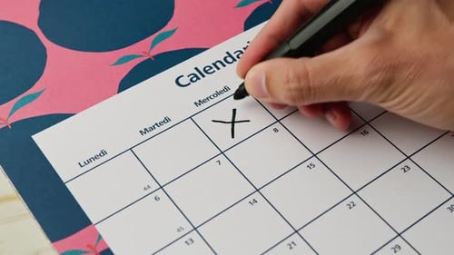 Crossing Off Days On Calendar