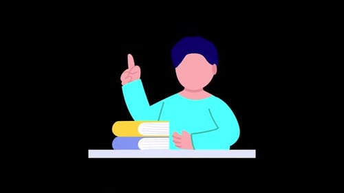 Animación estudiantil de dibujos animados 2D