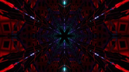 Flight in a Mystical Tunnel in a Seamless Loop