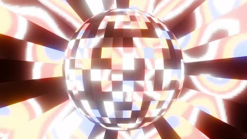 Discoball colorida y brillante