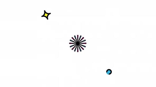 Animated Made in uk a Simple firework drawing with stars.