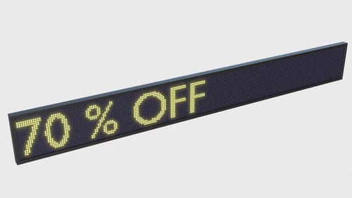 Scrolling LED Text Display for Sale Promotion