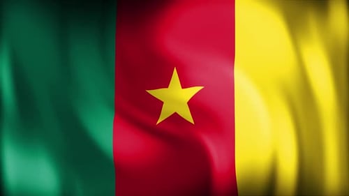 Realistic Waving Flag of Cameroon Animation