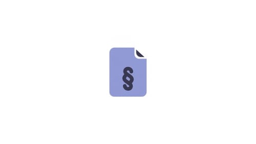 Animated Legal Document Icon in Flat Design Style