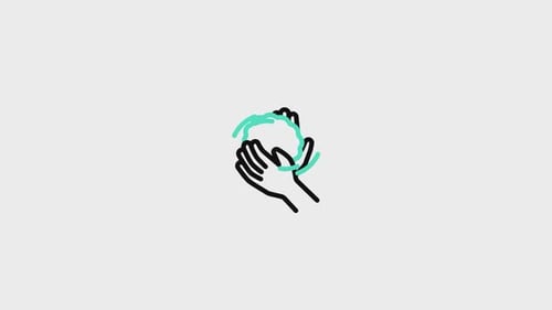 Animated Minimalist Clapping Hands Loop Icon