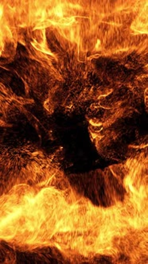 Fiery Particle Burst Reveal Abstract Transition