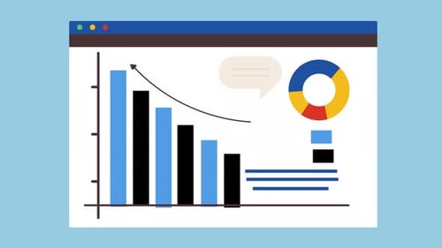 Animated Business Data Analytics Charts in Browser Window