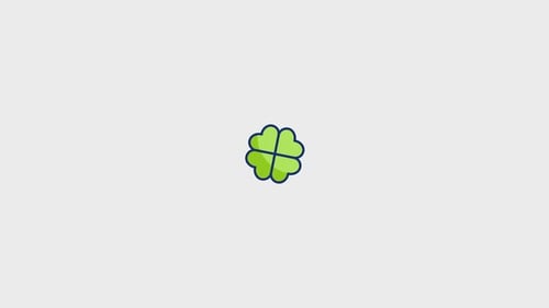 Animated Lucky Four Leaf Clover Wiggle Icon