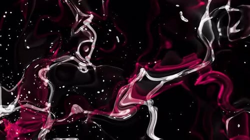 Abstract Fluid Pink and White Wavy Motion Background