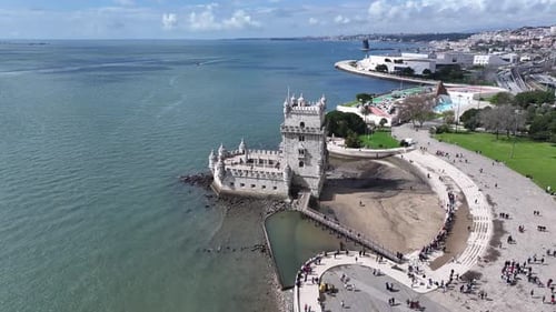 Belem Tower At Lisbon In District Of Lisbon Portugal.