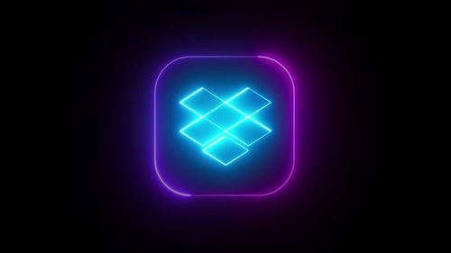 Abstract Neon Glowing Geometric Logo Reveal Animation