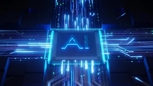 AI Artificial Technology and Science Digital Background