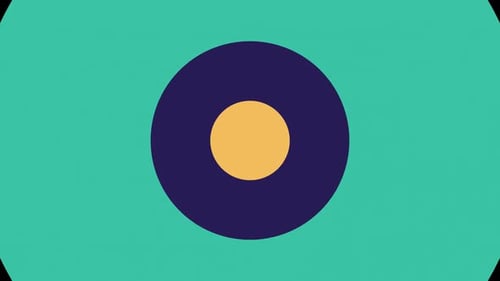Flat Design Expanding Circles Transition