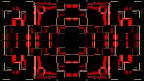 Red And Light Yellow Square Strobe Background Vj Loop In HD