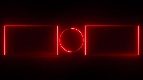 End Screen Neon Frame Red