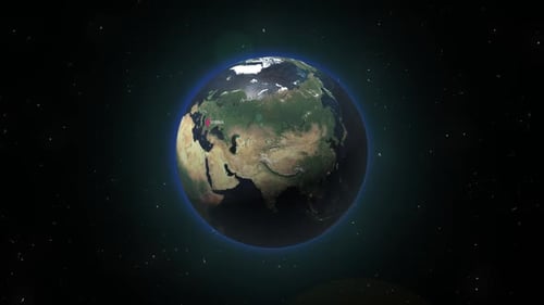 Earth Zoom From Space To Serbia