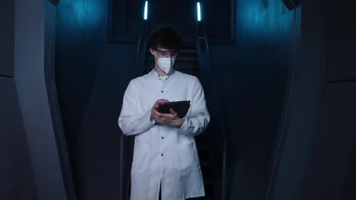 Medical Worker Analyzing the Data While Developing Vaccine Against Deadly Virus