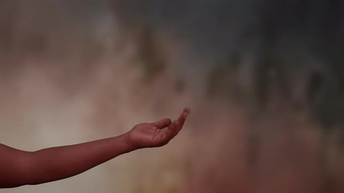 Close Up View of Beckoning Gesture White Caucasian Male Inviting Someone with His Right Hand Fingers