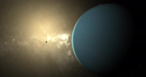Uranus-Planet mit Puck