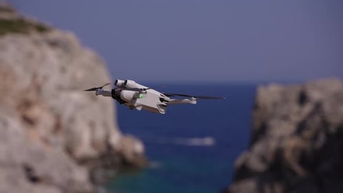 Flying Drone near the Sea 08