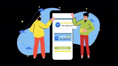 Users rating a mobile application interface