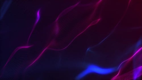 Dynamic Abstract Neon Wave Loop Background