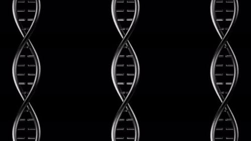 Endless Silver Metal DNA Background Loop