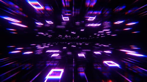 Purple Cybernetic Infinity Neon Area Background Vj Loop I 4K