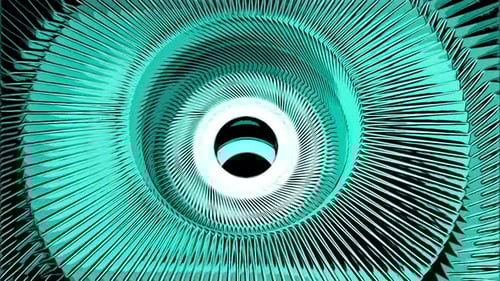 Abstract Rotating Geometric Shapes Animation with Pulsing Light