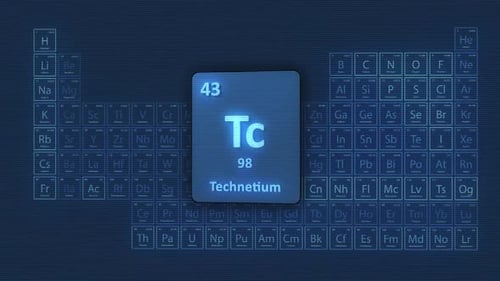 Futuristic Digital Periodic Table Element Data Reveal