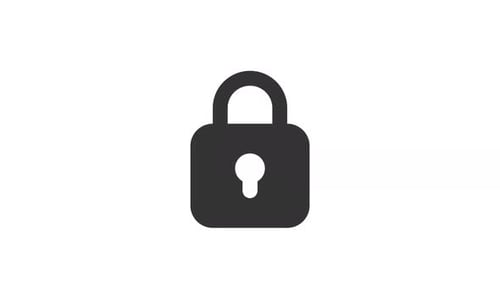 Animated Flat Design Padlock Icon For Security Status