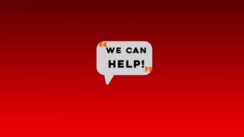 Animated Flat Design Speech Bubble Text Message Reveal