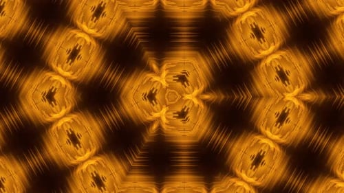 Abstract Glowing Geometric Kaleidoscope Pattern Background Loop