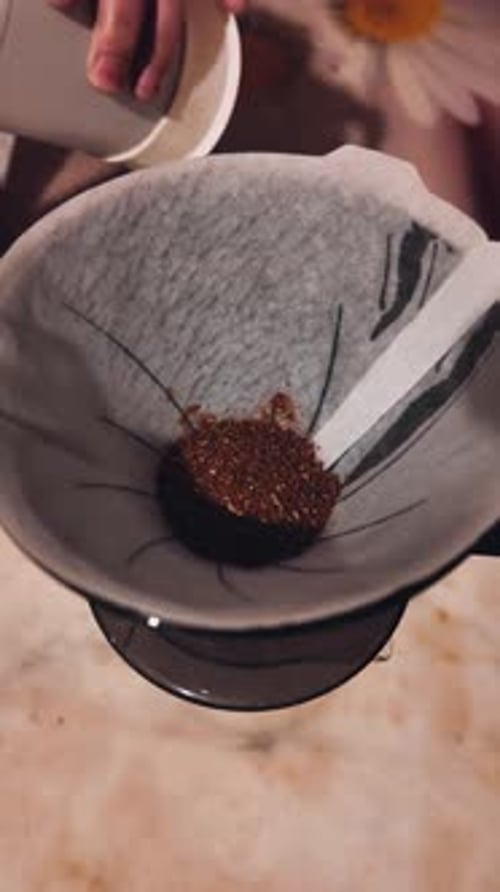 Coffee Brewing in Slow Motion Vertical Format