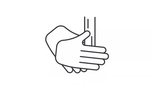 Simple Animated Handshake Line Art Icon