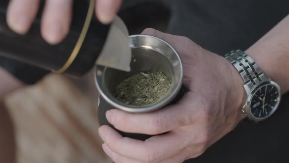 Traditional preparation of Yerba Mate Ritual. Cultural Heritage in ...