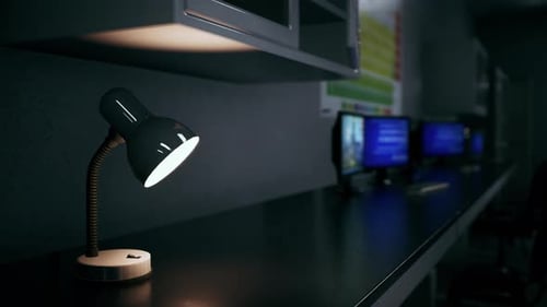 Desk Lamp Turning On and Off Light Reveal
