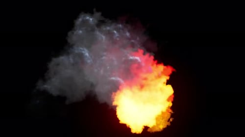 Realistic Dynamic Fire and Smoke Burst Overlay
