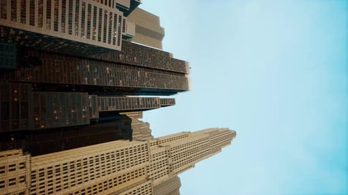 Vídeo vertical de la arquitectura urbana moderna