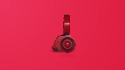 Vintage Film Camera 3D Rotation Loop Animation