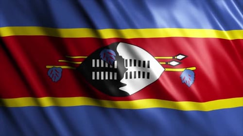 Waving Eswatini Flag Seamless Loop Background