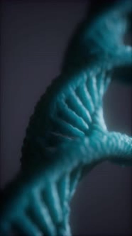 Animated Blue DNA Helix Rotation Science Medical Background