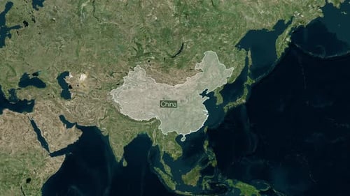 Global Map Zoom to Highlighted Country Outline and Name Reveal