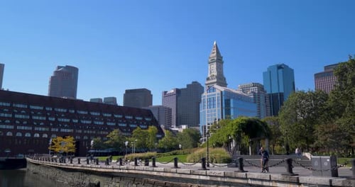 Boston, Massachusetts / United States - August 23 2018: Columbus Park, Boston